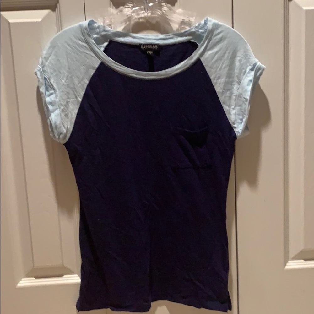 Women’s blue tee shirt